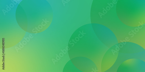 Minimalist soft Abstract Background in Gradient green and white Tones with Circles. Abstract green gradient geometric background. for presentation design, banner, poster, and much more