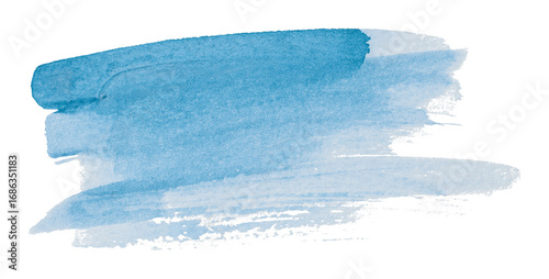 light blue watercolor background. Artistic hand paint. Isolated on transparent background.