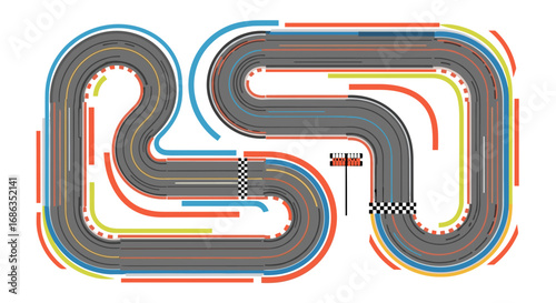 Creative race track design for indoor entertainment and miniature racing adventures