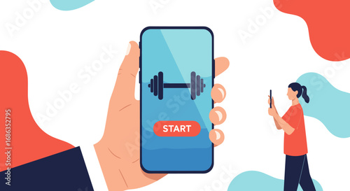 Begin your fitness journey with a smart phone app and a helpful trainer guiding you through the workout routine