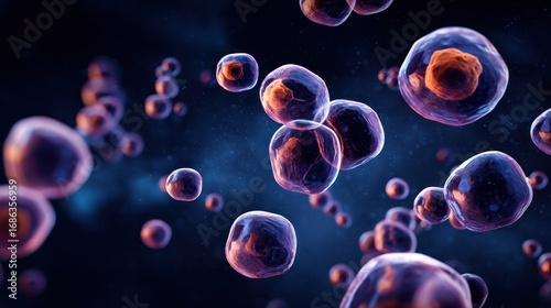 Cosmic background highlights glowing fat cell molecules, representing the biochemical effects of diet on health