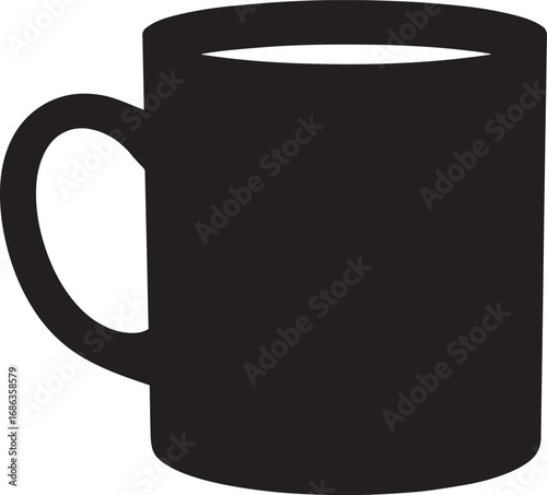  Ceramic Mug Silhouette Vector Illustration