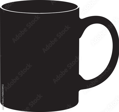  Ceramic Mug Silhouette Vector Illustration
