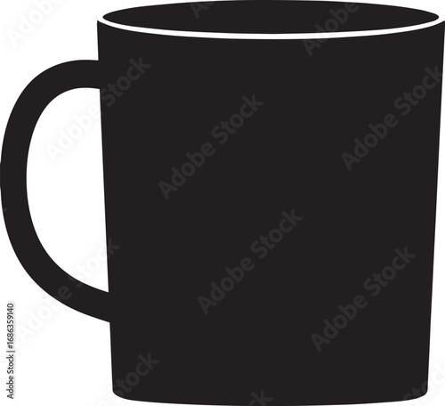  Ceramic Mug Silhouette Vector Illustration