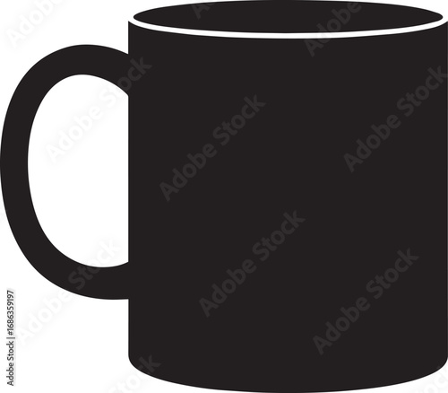  Ceramic Mug Silhouette Vector Illustration