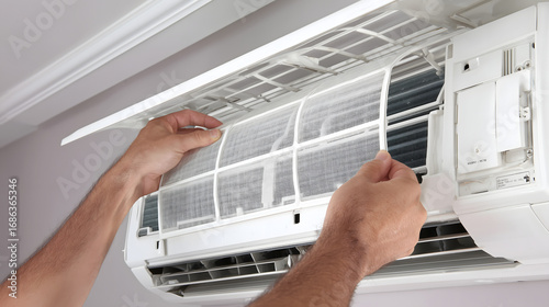 The essential task of cleaning an air conditioner's dust filter to maintain cool temperatures and a healthy indoor atmosphere