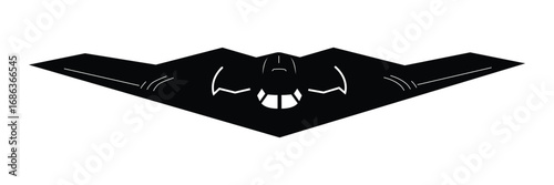 B-2 spirit bomber aircraft silhouette emblem decal graphic