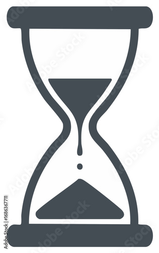 Hourglass sand timer icon symbolizing the passage of time and countdown