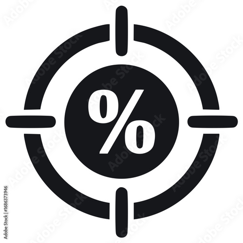 Target with Percentage Symbol: A Concept for Goal Achievement and Financial Targeting
