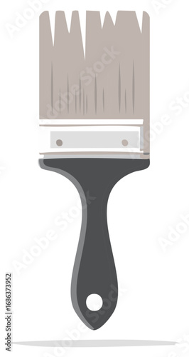 Vector illustration of a paintbrush tool for painting home improvement and renovation