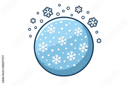 Frost resistance icon. Cold resistant, winter proof symbol. Freeze protection, weather forecast sign. Snowflake graphic element. Low temperature climate vector illustration.