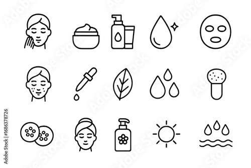 Minimalistic Soap Line Icon Set for Web and Graphic Design, Applications, Banners, Social Media, Modern Hygiene Pictogram Collection, Clean Cartoon Transparent Vector Linear Illustration