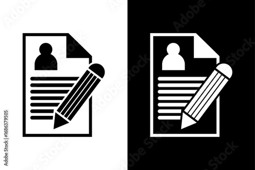 illustration icon silhouette for enrollment. Enrollment nomination icon vector illustration black white background
