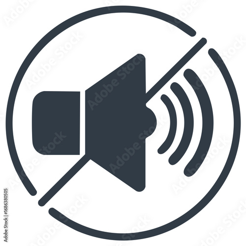 Silent mode icon symbolizing no sound or mute function on devices