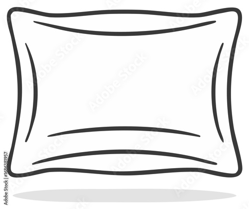Hand-Drawn Pillow Illustration: Comfort Accessory for Bedding, Bedroom Decor