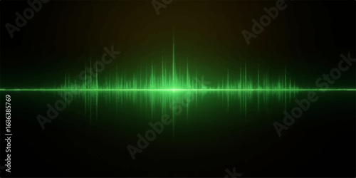 Vector equalizer with abstract glowing colorful lines