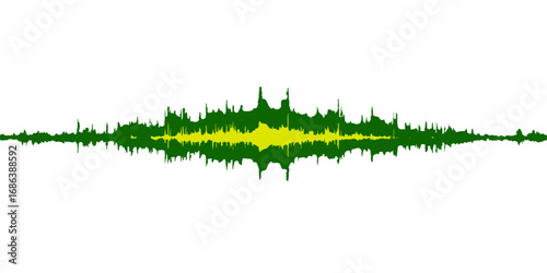 An isolated patch of vibrant green grass on a white background, perfect for a nature illustration or