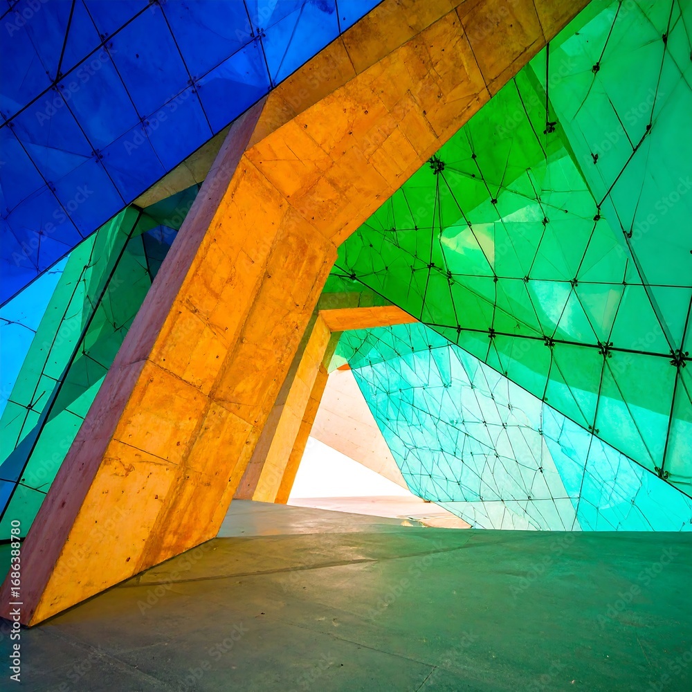 Obraz premium Colorful architectural structure