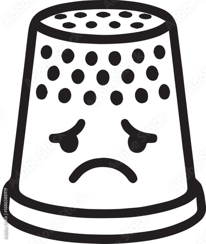 sad busket in black and white
