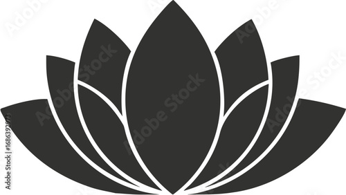 Elegant lotus flower symbol representing peace, harmony, and spiritual growth for wellness brands