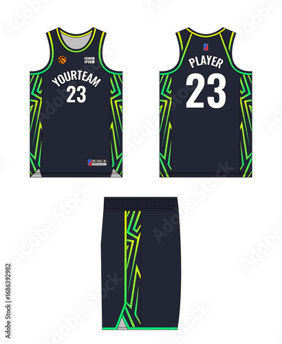 Basketball jersey template design, basketball uniform mockup design, vector sublimation sports apparel design, jersey basketball ideas.