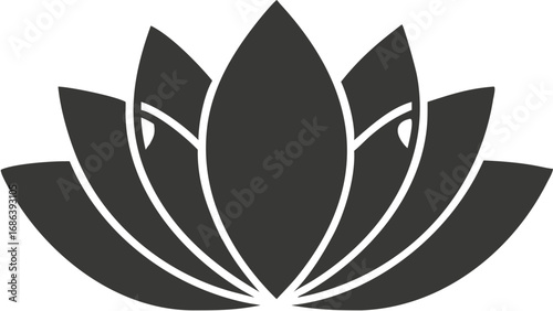 Elegant lotus flower symbol evokes peace, purity, and spiritual growth for wellness brands