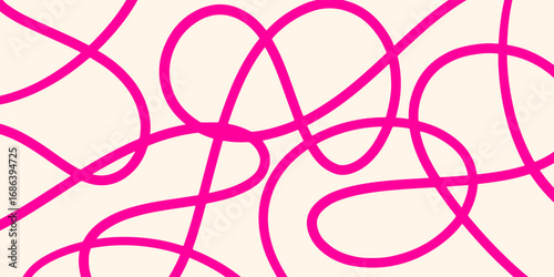 Abstract doodle lines. Wavy lines on white background. Abstract hand drawn background.