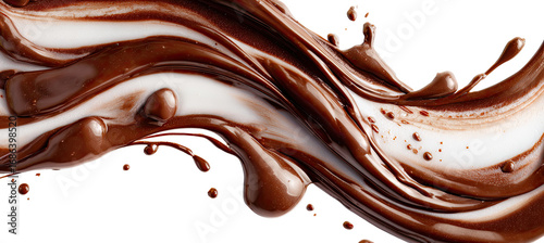 Chocolate swirls in motion