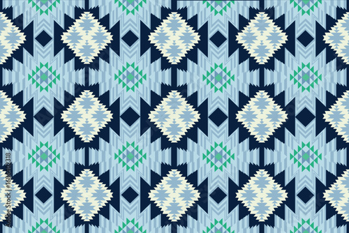 Seamless Ikat ethnic patterns in horizontal stripes, perfect for textile, fashion design, fabric printing, and home decor. Inspired by traditional weaving with modern color twist Ideal for background