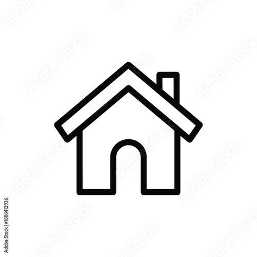 Vector real estate house building icon on a white background