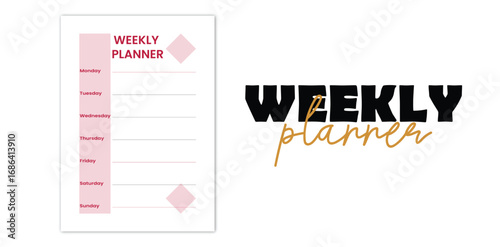 Organize your week with a stylish and functional planner designed to boost productivity and keep you on track with a