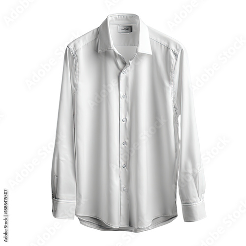 White dress shirt, long sleeves, button-down, on hanger