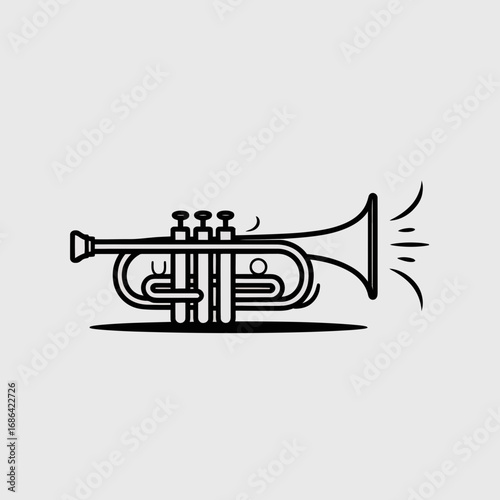 trumpet vector illustration