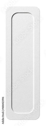 Rectangular white panel with decorative edges