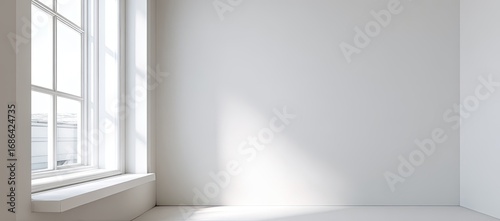 Wallpaper Mural Empty corner room with a large window Torontodigital.ca