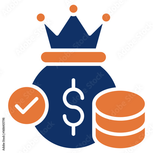 Financial solid color icon