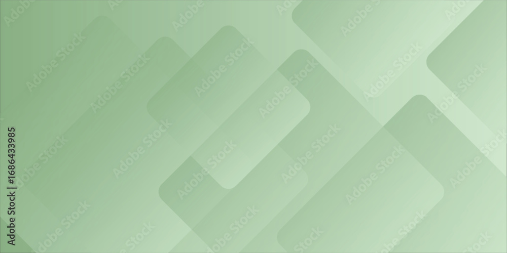 Fototapeta premium Abstract Green Background with Overlapping Gradient Squares and Geometric Patterns