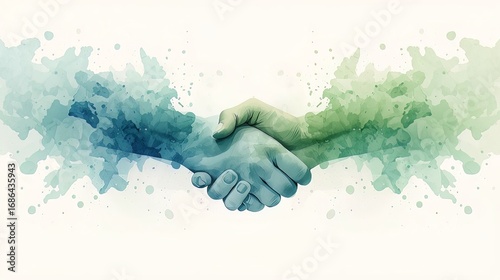 A Watercolor Handshake