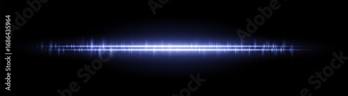 Glitch beam set. Sharp light wave with double reflection and rhythm pattern. Emulates tech signal or audio wave in digital motion graphics.