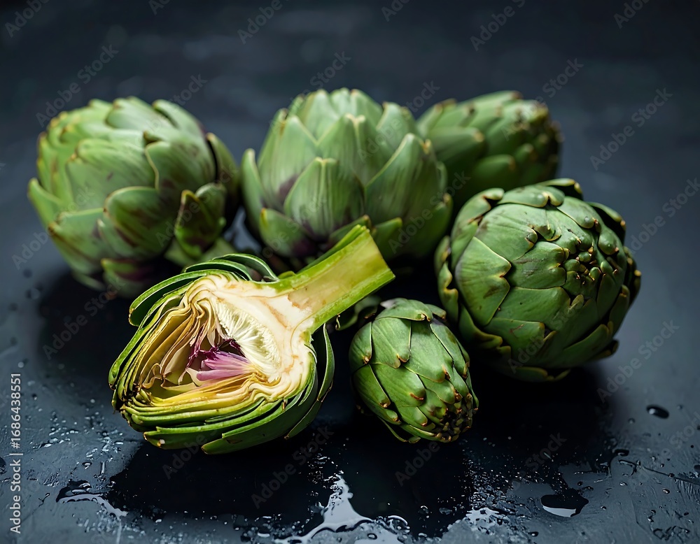 Obraz premium Fresh Artichokes Close-up