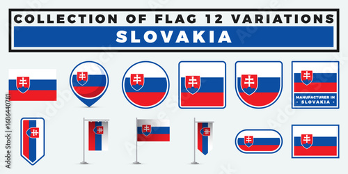Slovakia Flag Variations. 12 Design Options