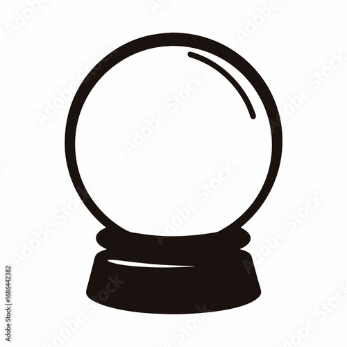 Simple vector illustration of a fortune telling crystal ball with stand