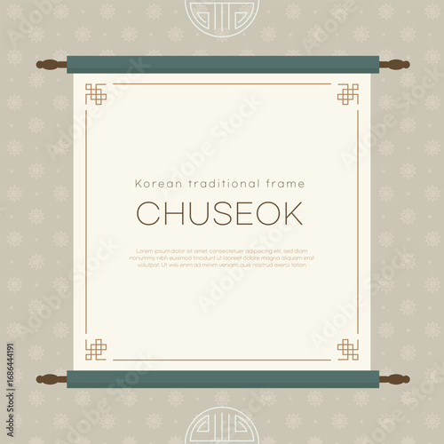 Chuseok Korean Traditional Scroll Frame