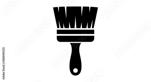 paint brush icon, painting tool vector, brush symbol illustration, artist brush graphic, house painting icon, wall paint tool vector, DIY brush pictogram, decorating tool icon, wide brush vector, pain
