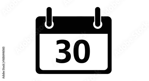 calendar icon, date 30 icon, monthly calendar vector, schedule icon, planner icon, reminder icon, deadline icon, event calendar symbol, meeting icon, monthly planner, calendar page icon, day 30 vector