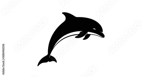 dolphin, silhouette, vector, icon, marine, ocean, sea, aquatic, mammal, wildlife, design, illustration, nature, swimming, water, animal, fin, tail, jump, biology, habitat, ecology, species, fauna, tro