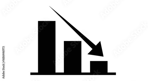 decline, downtrend, loss, decrease, negative, fall, drop, chart, graph, business, finance, economy, recession, downturn, failure, reduction, market, trade, crash, collapse, profitloss, decliningchart,
