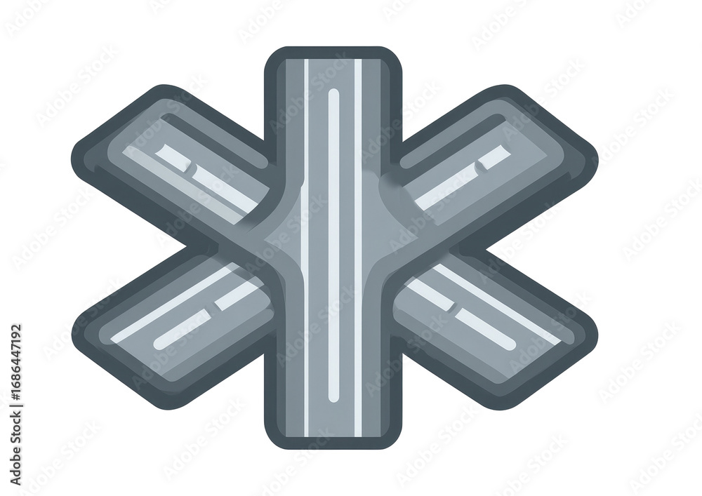 Obraz premium Gray stylized medical cross symbol