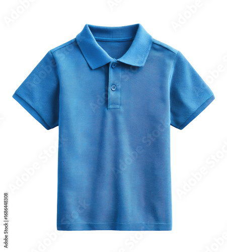Light-blue polo shirt, short sleeves, plain