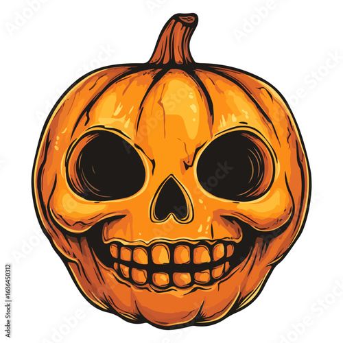 pumpkin, jack-o-lantern, decoration, halloween, festival, vector, transparent background, lantern, october, scary, horror, jack, evil, celebration, isolated